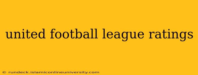 united football league ratings
