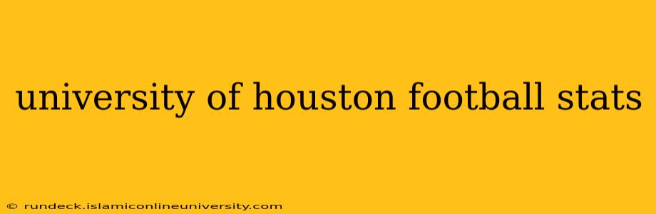 university of houston football stats