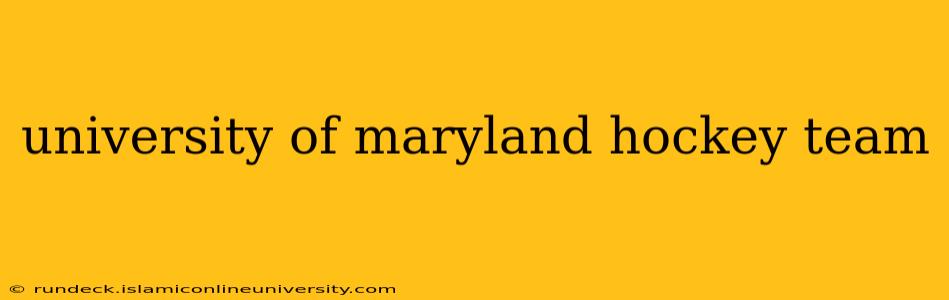 university of maryland hockey team