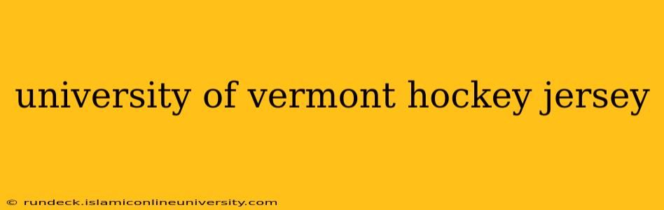 university of vermont hockey jersey