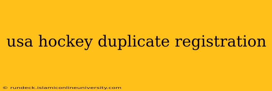 usa hockey duplicate registration