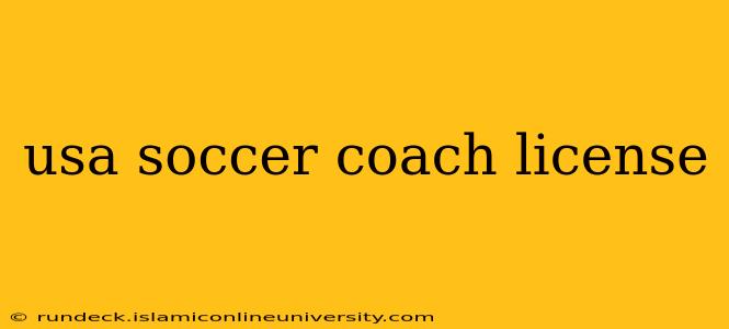 usa soccer coach license