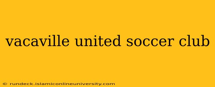 vacaville united soccer club