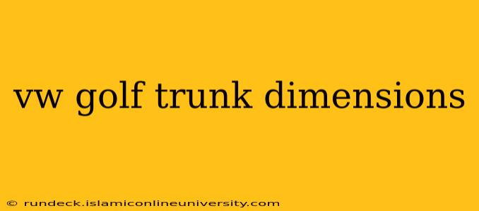vw golf trunk dimensions