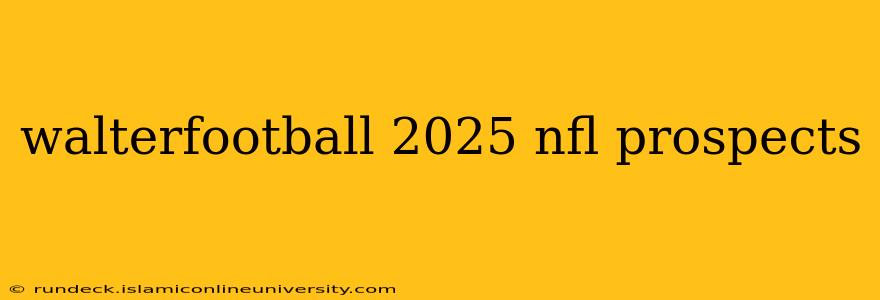 walterfootball 2025 nfl prospects