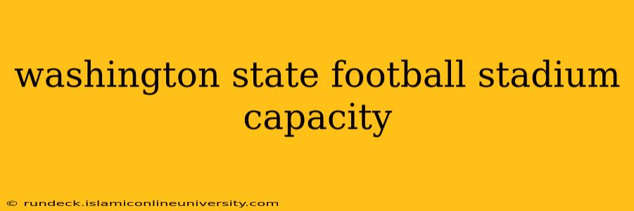 washington state football stadium capacity