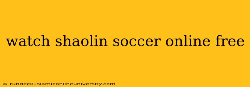 watch shaolin soccer online free