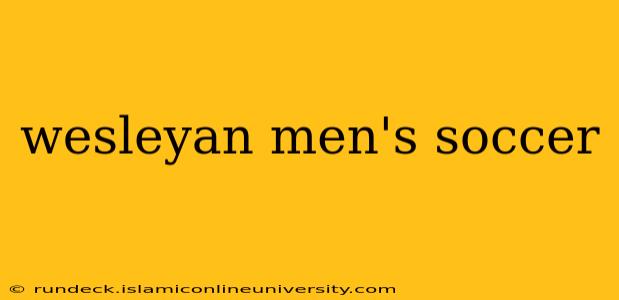 wesleyan men's soccer