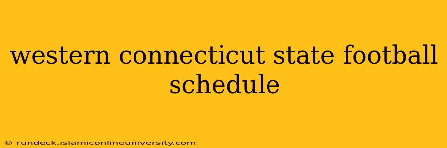 western connecticut state football schedule