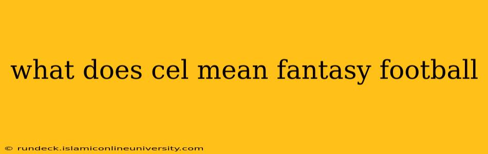 what does cel mean fantasy football