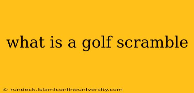 what is a golf scramble