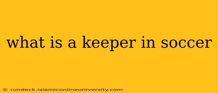 what is a keeper in soccer