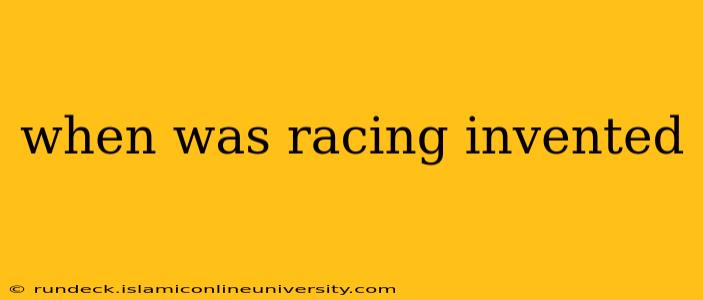 when was racing invented