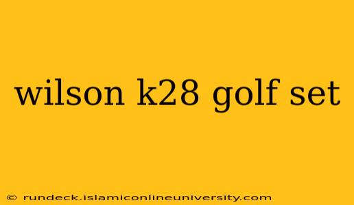 wilson k28 golf set
