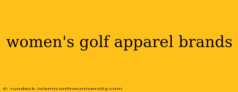 women's golf apparel brands