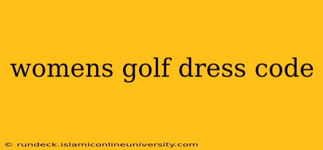 womens golf dress code